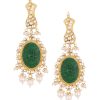 12284-gold-finish-carved-emerald-green-kundan-polki-bridal-choker-set-8.jpg Gold Finish Carved Emerald Green Kundan Polki Bridal Choker Set