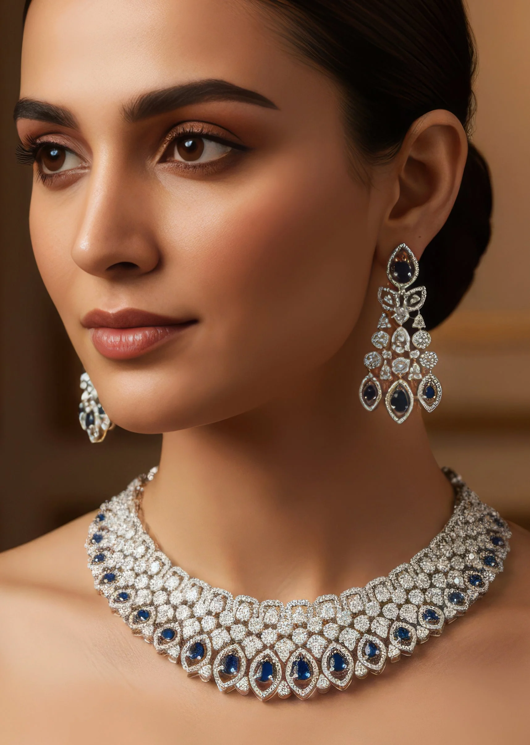 1229-blue-and-silver-rhodium-plate-cz-diamond-necklace-set-with-semi-precious-stones-1.webp Blue and Silver Rhodium Plate Cz Diamond Necklace Set with Semi Precious Stones