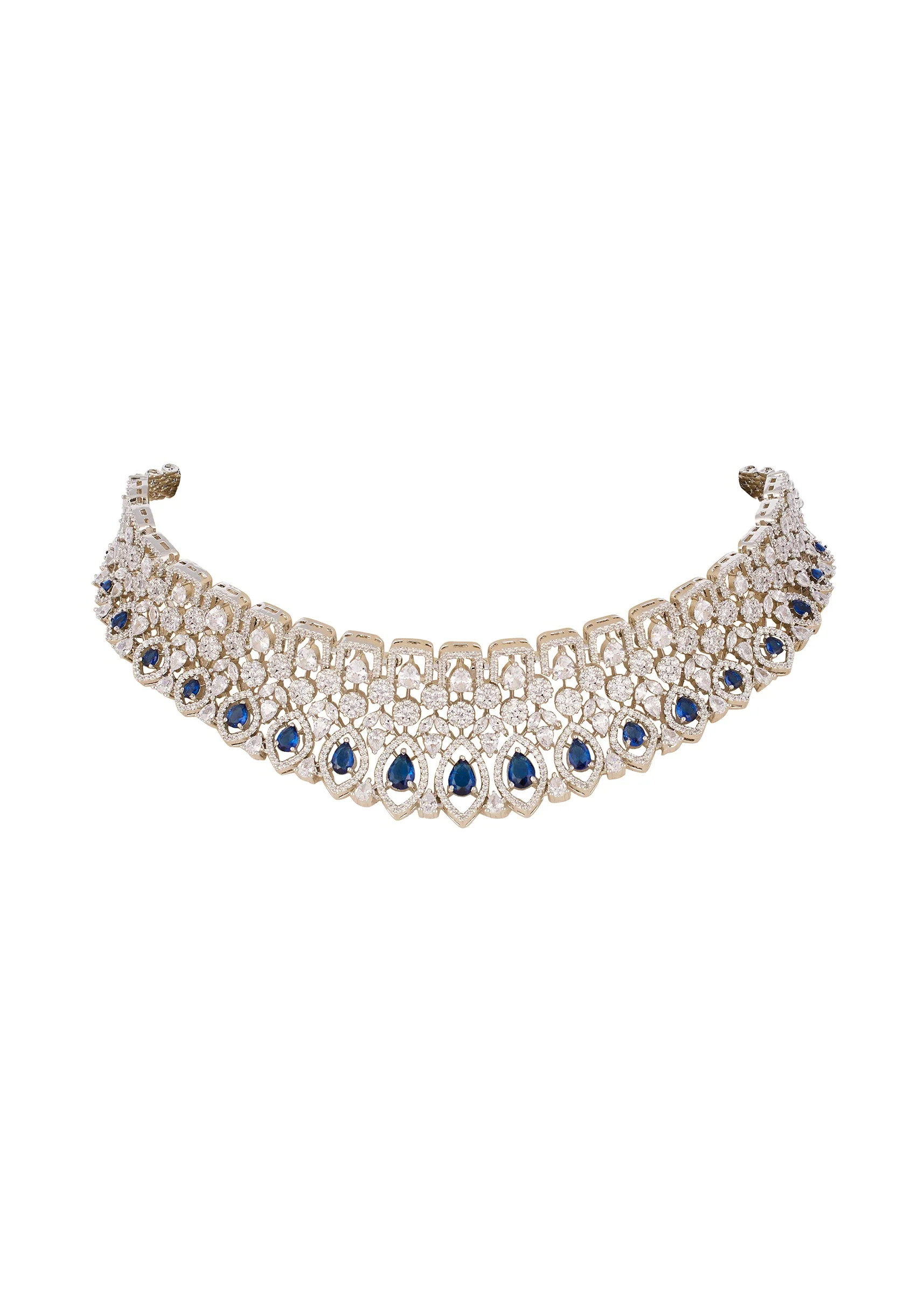 1229-blue-and-silver-rhodium-plate-cz-diamond-necklace-set-with-semi-precious-stones-3.webp Blue and Silver Rhodium Plate Cz Diamond Necklace Set with Semi Precious Stones