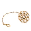 12297-gold-finish-kundan-floral-maangtika-with-beads-3.webp Gold Finish Kundan Floral Maangtika With Beads