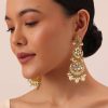 12299-gold-finish-kundan-polki-bridal-choker-set-with-pearls-3.jpg Gold Finish Kundan Polki Bridal Choker Set With Pearls