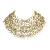 12299-gold-finish-kundan-polki-bridal-choker-set-with-pearls-6.jpg Gold Finish Kundan Polki Bridal Choker Set With Pearls