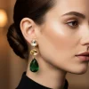 1230-green-earrings-in-tear-drop-style-1.webp Green Earrings In Tear Drop Style