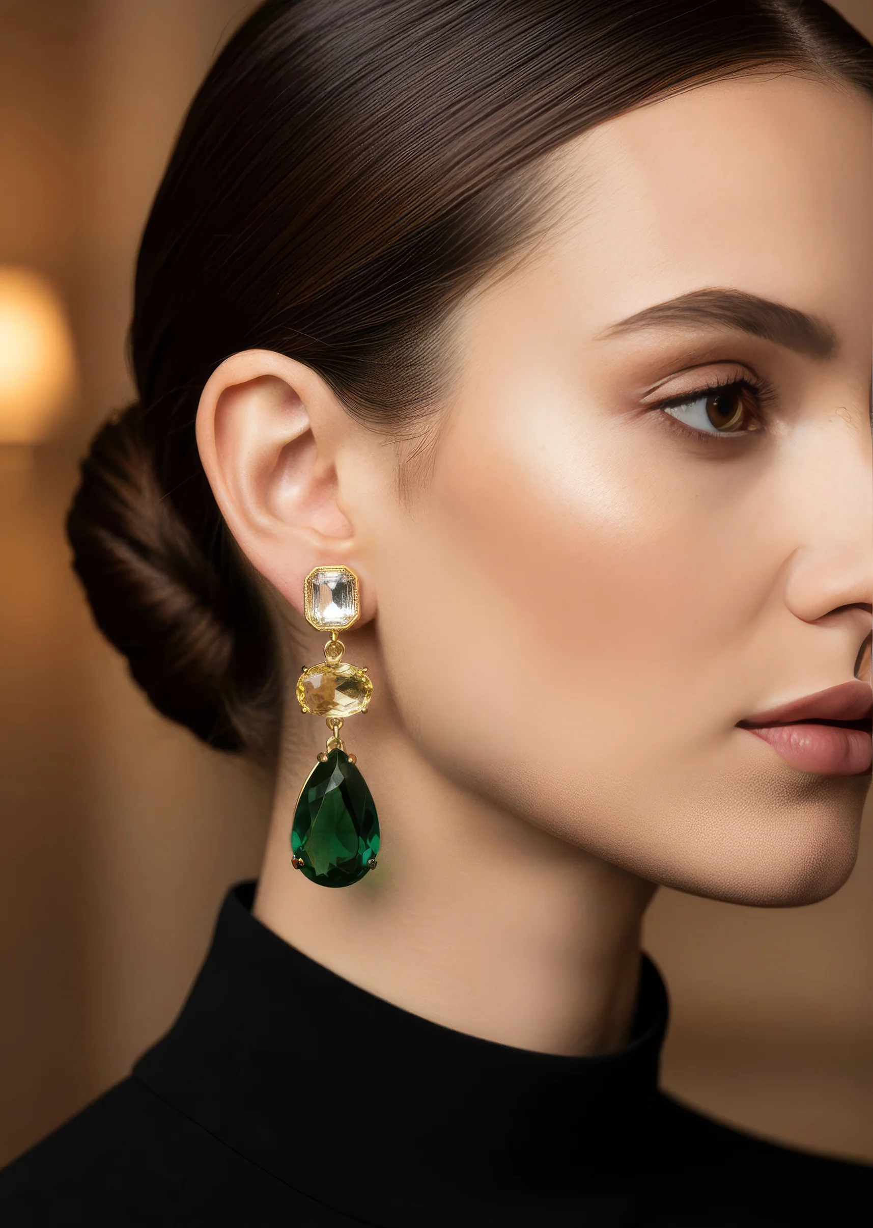 1230-green-earrings-in-tear-drop-style-1.webp Green Earrings In Tear Drop Style