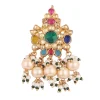 12300-gold-finish-kundan-polki-red-and-green-choker-set-with-beads-and-stones-13.webp Gold Finish Kundan Polki Red And Green Choker Set With Beads And Stones