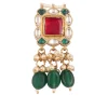 12300-gold-finish-kundan-polki-red-and-green-choker-set-with-beads-and-stones-14.webp Gold Finish Kundan Polki Red And Green Choker Set With Beads And Stones