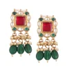 12300-gold-finish-kundan-polki-red-and-green-choker-set-with-beads-and-stones-15.webp Gold Finish Kundan Polki Red And Green Choker Set With Beads And Stones