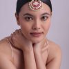 Gold Toned Kundan Mangtikka With Ruby Stones