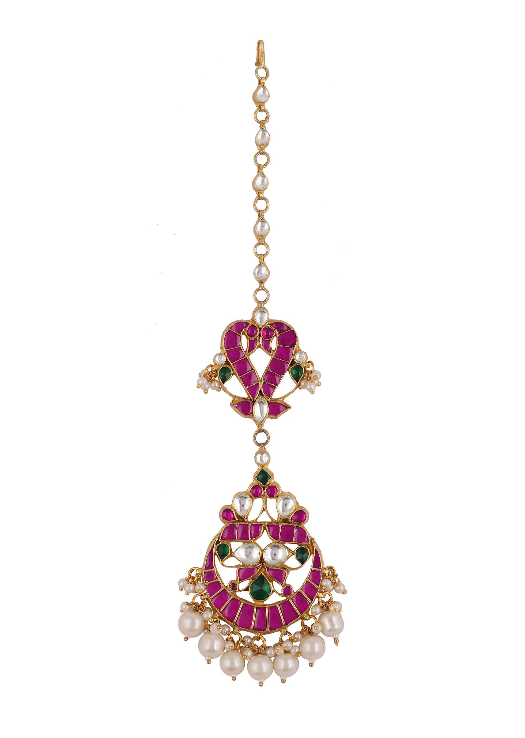 12308-ruby-stones-studded-kundan-mangtikka-3.jpg Ruby Stones Studded Kundan Mangtikka