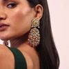 12312-gold-finish-kundan-polki-beaded-necklace-set-with-earrings-4.jpg Gold Finish Kundan Polki beaded Necklace set with Earrings