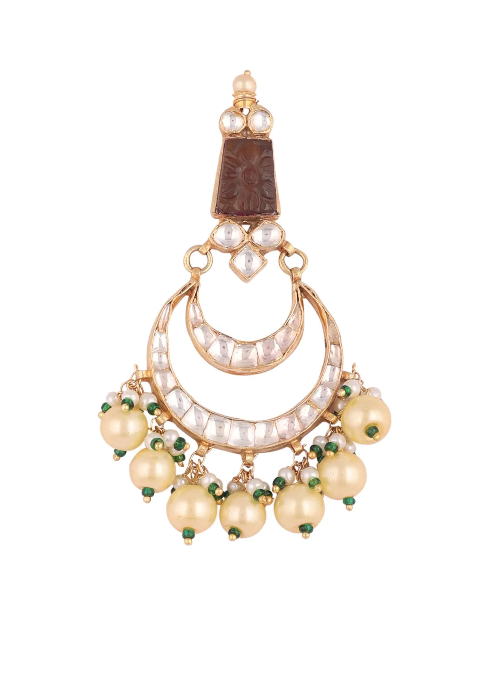 12313-gold-finish-kundan-polki-multicolor-short-necklace-set-with-pearls-and-green-beads-6.webp Gold Finish Kundan Polki Multicolor Short Necklace Set With Pearls And Green Beads