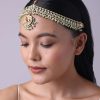Gold Finish Kundan And Pearl Mathapatti