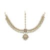 Gold Finish Kundan And Pearl Mathapatti
