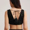 Black Net Heavy Embroidered Saree With Sequins And Stones