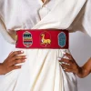 Pink And Yellow Embroidered Waist Belt