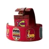 Pink And Yellow Embroidered Waist Belt