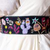 Black Multi Color Embroidered Waist Belt