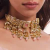 Gold Plated Kundan Polki Choker Set