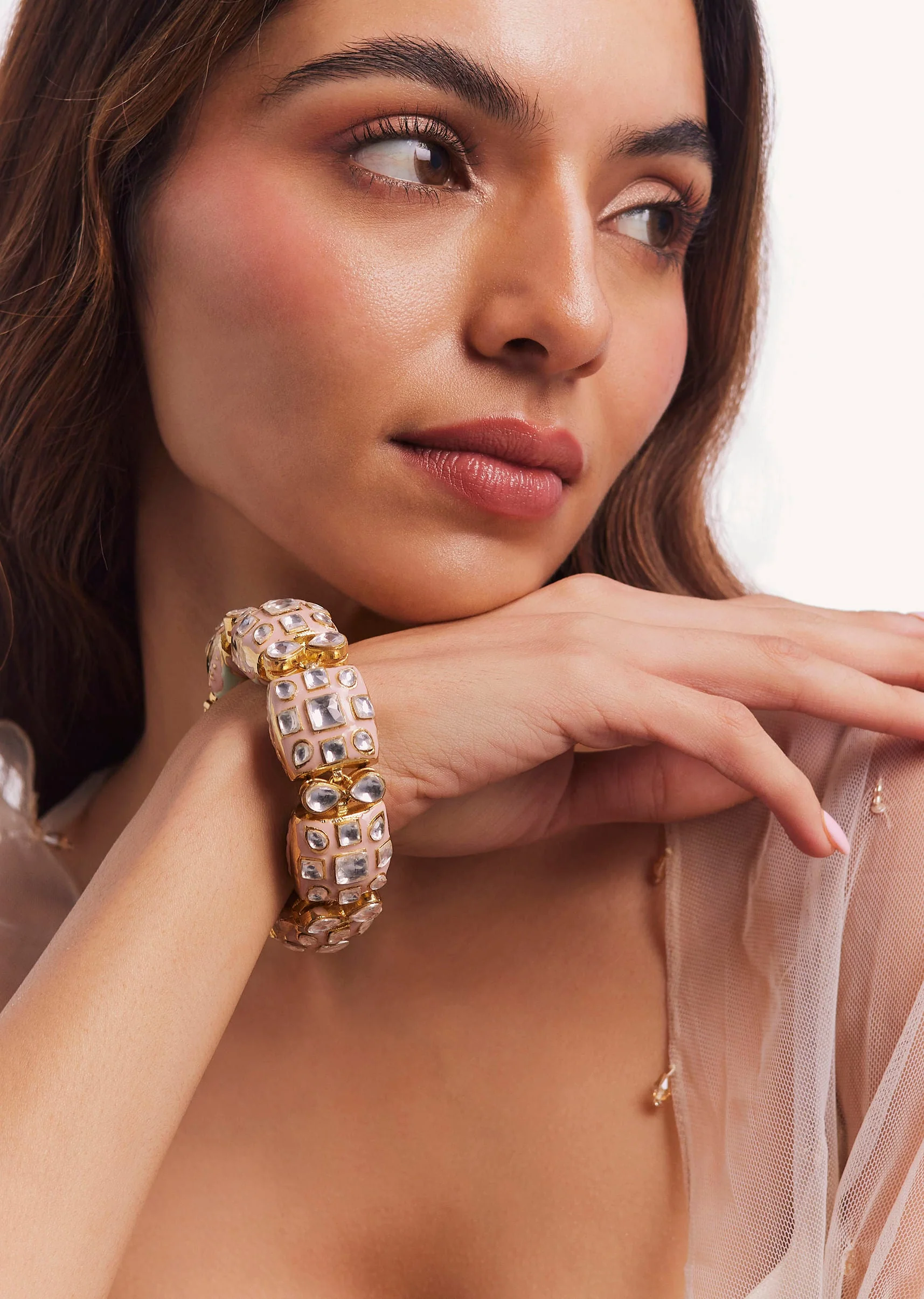 12422-kundan-bangles-with-gold-finish-and-uncut-polki-1.webp Kundan Bangles With Gold Finish And Uncut Polki