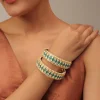 Gold Finished Kundan Polki Bangles
