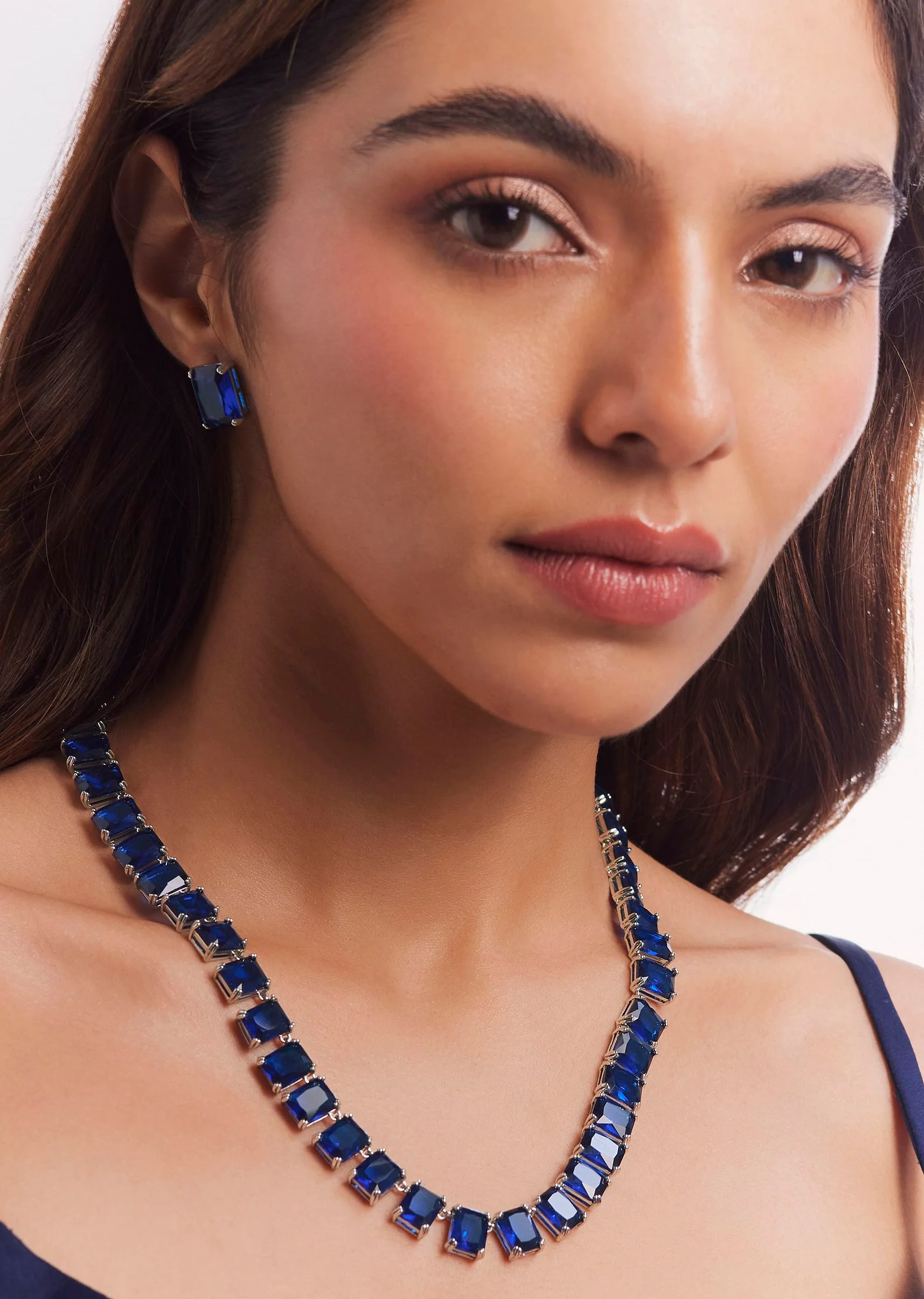 Zirconia Diamond Necklace In Mix Metal