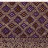 Purple Bandhani Tie Dye Saree With Zari Jaal And Unstitched Blouse