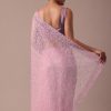 Pink Organza Saree With Unstitched Blouse