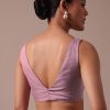 Pink Organza Saree With Unstitched Blouse