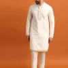 Olive Green Silk Kurta Jacket Set With Mirror Work