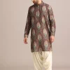 Brown Printed Kurta And Patiala Salwar Set