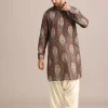 Brown Printed Kurta And Patiala Salwar Set
