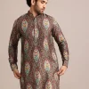 Brown Printed Kurta And Patiala Salwar Set
