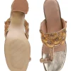 Gold Handcrafted Kolhapuri Heels
