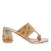 Gold Handcrafted Kolhapuri Heels