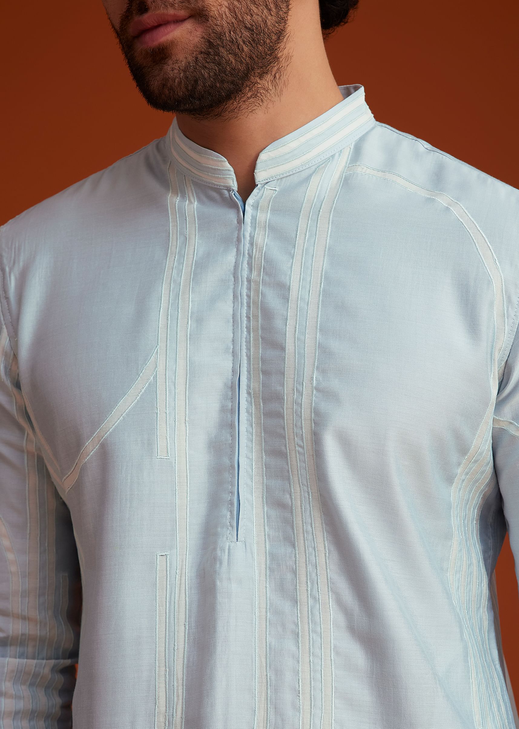 12801-blue-classic-kurta-pajama-set-1.jpg Blue Classic Kurta Pajama Set
