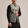 Black Embroidered Nehru Jacket Set