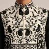 Black Embroidered Nehru Jacket Set