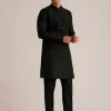 Black Embroidered Nehru Jacket Set