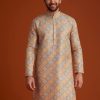 Multi Colour Brocade Kurta Pajama Set