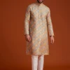 Multi Colour Brocade Kurta Pajama Set
