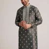 12856-36-36-variation-1.webp Grey Embroidered Silk Kurta Set