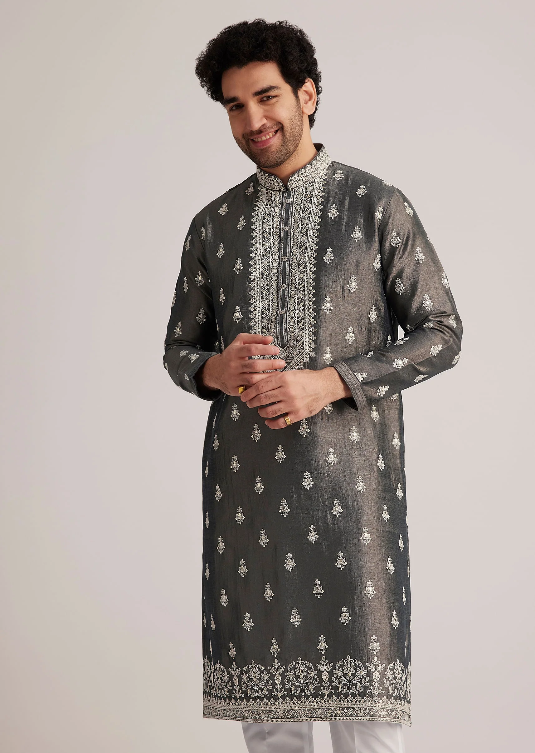 12856-36-36-variation-1.webp Grey Embroidered Silk Kurta Set
