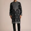 Grey Embroidered Full Sleeves Kurta Set