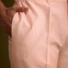 Baby Pink Silk Jacket Set With Nature Themed Patch Work
