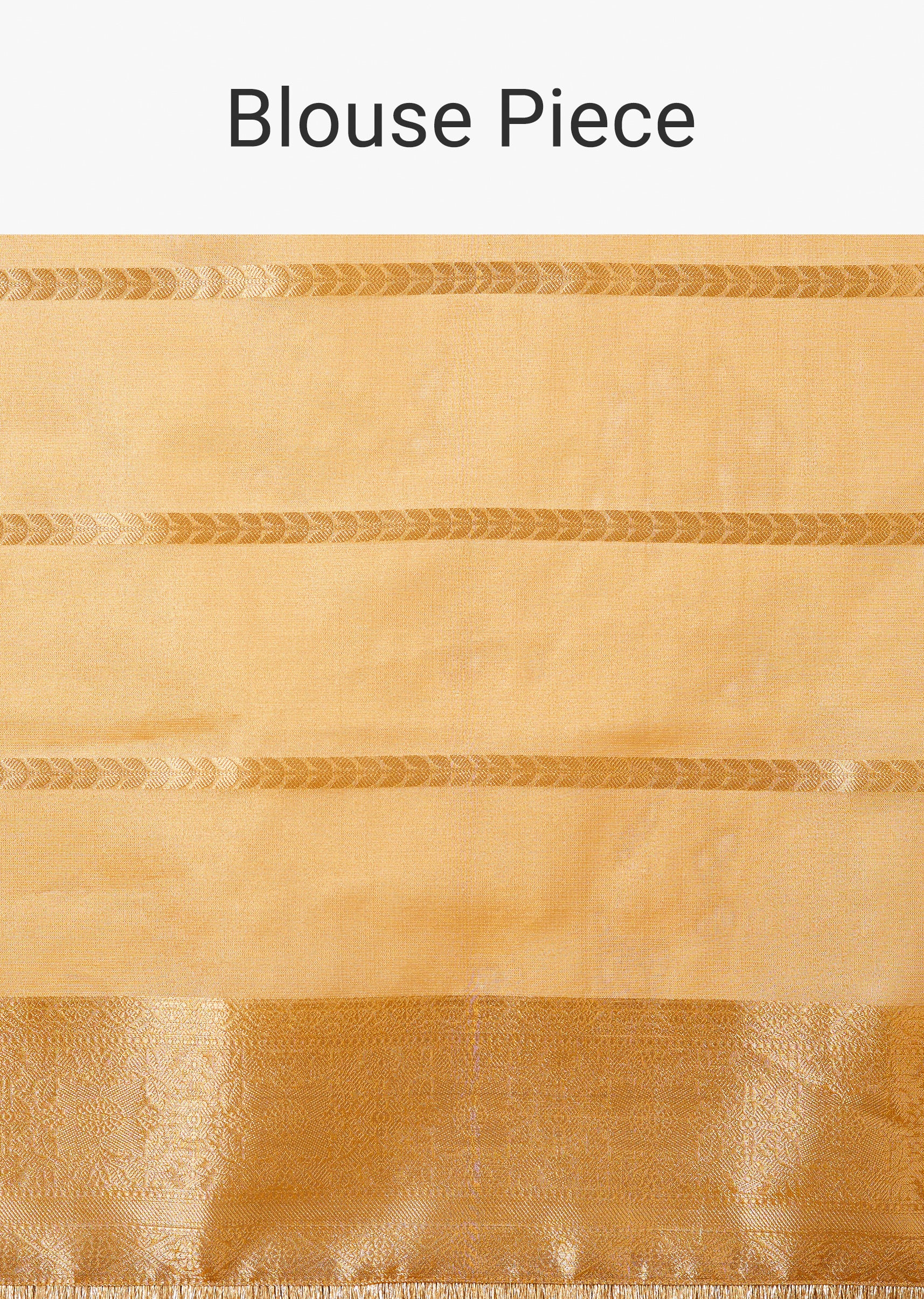 Mustard Yellow Zari Woven Chanderi Saree With Unstitched Blouse