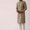 Radiant Yellow Silk Kurta Set For Men