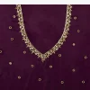 Chinon Satin Saree With Cutdana And Mirror Embellishment