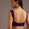 Chinon Satin Saree With Cutdana And Mirror Embellishment