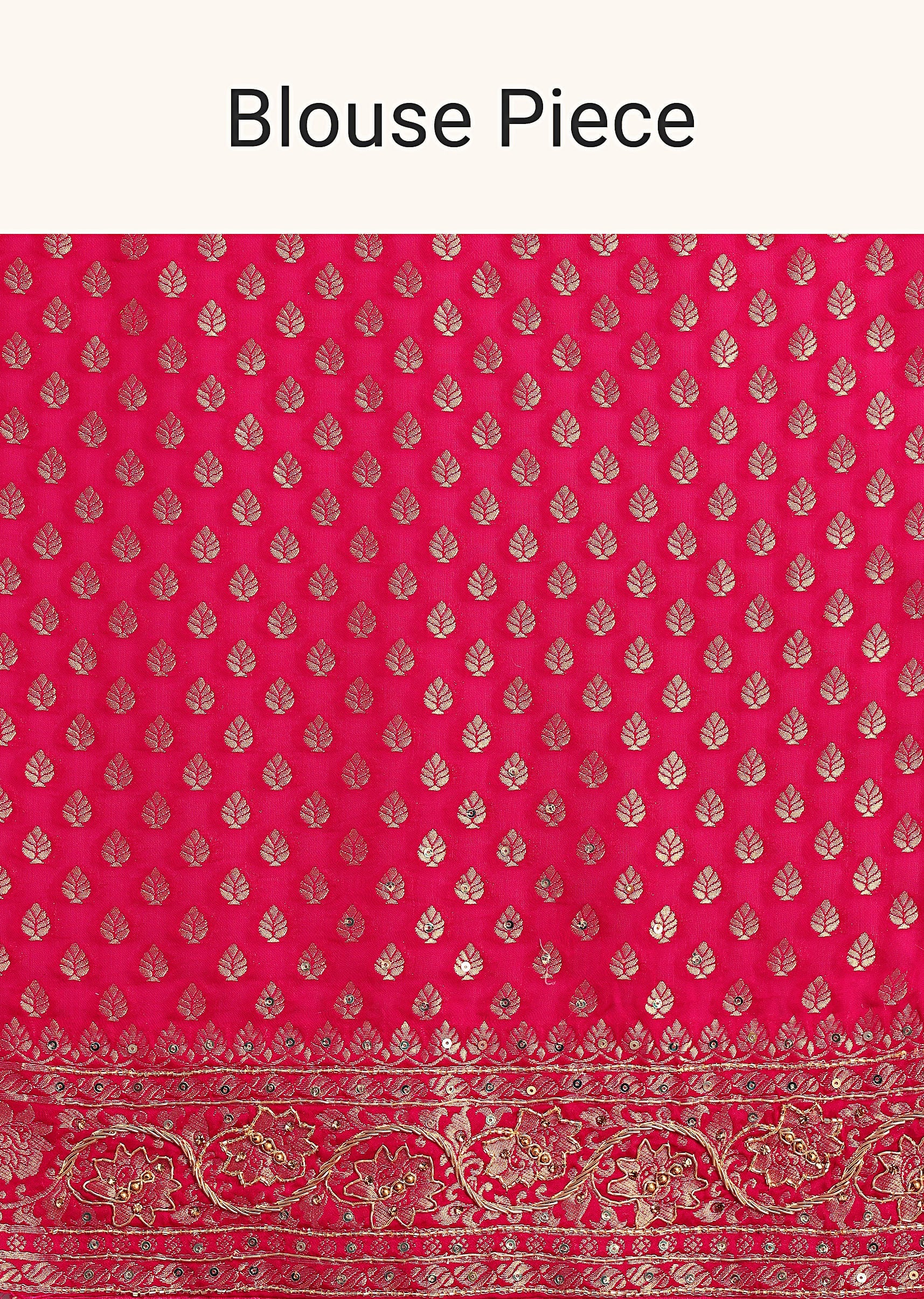 Pink Zardosi Embroidered Saree With Cutdana And Stone Work