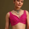Pink Zardosi Embroidered Saree With Cutdana And Stone Work
